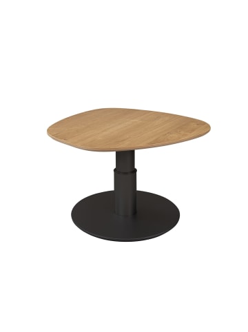 58 aufm Kessel COUCHTISCH Celestina 80x80x39 höhenverstellbar Anthrazit/Wildeiche