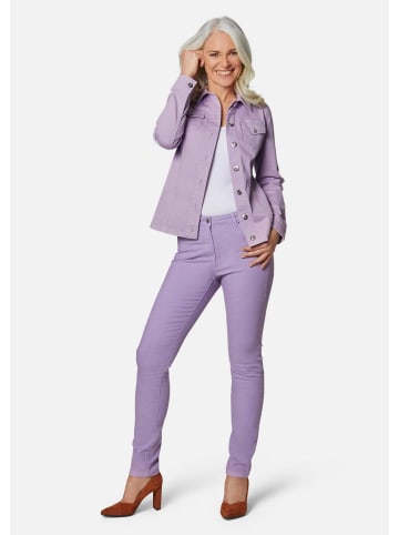 GOLDNER Zeitlose Jeansjacke aus Baumwolle in pastelllila