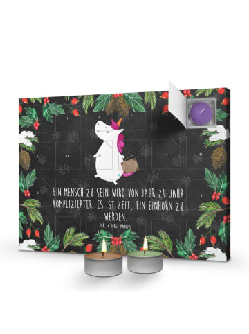 Mr. & Mrs. Panda Duftkerzen Adventskalender Einhorn Koffer mit S... in Kreidetafel