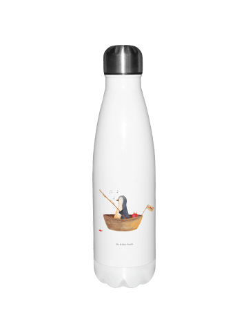 Mr. & Mrs. Panda Thermosflasche Pinguin Angelboot ohne Spruch in Weiß