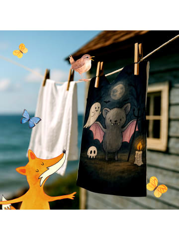 Mr. & Mrs. Panda Gästehandtücher Fledermaus Dracula Design ohne ... in Weiß