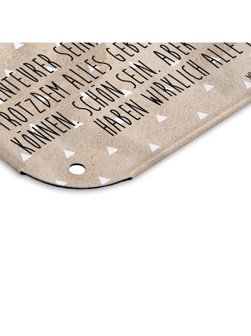 Mr. & Mrs. Panda Wandbild Giraffe Blumenkranz mit Spruch in Sandig