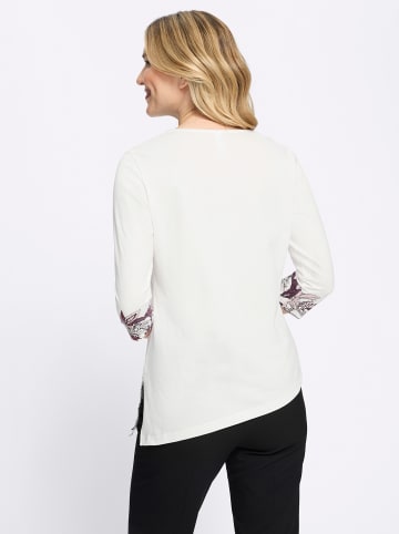 Sieh an! 3/4-Arm-Shirt in ecru-burgund-bedruckt