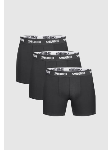 SMILODOX Boxershorts 3er Pack in Schwarz