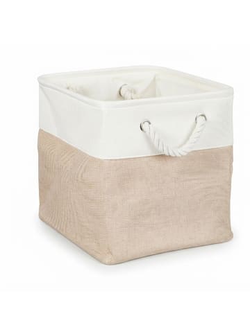 4 x Aufbewahrungskorb in Beige/ Weiß - (B)28 x (H)28 x (T)28 cm