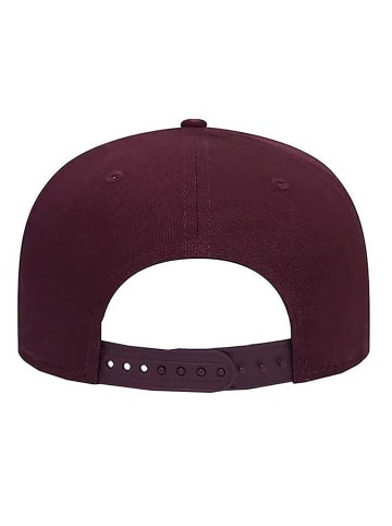 NEW ERA 9FIFTY Cap mit gesticktem NY-Logo und flachem Schirm in Rot