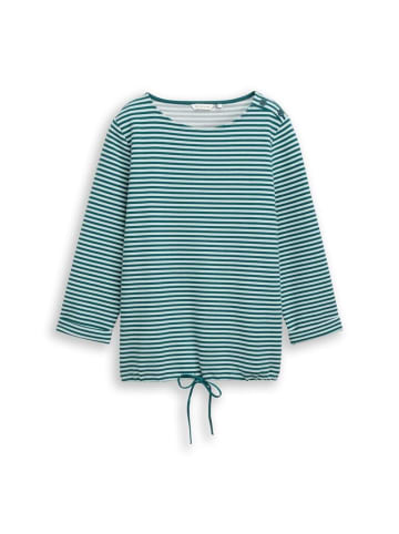 Tom Tailor Langarmshirt in mint green regular stripe