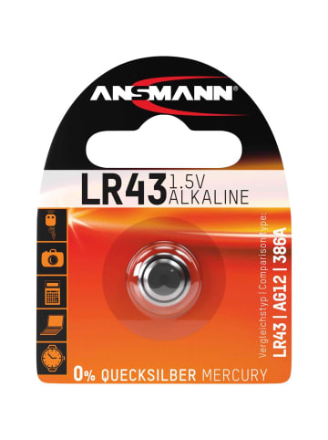 ANSMANN Batterie LR43 in Schwarz