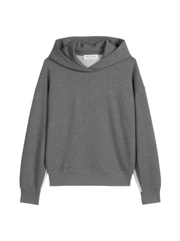 Marc O'Polo Logo-Kapuzensweatshirt relaxed in Warm Granite Melange