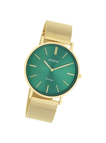 Oozoo Analog-Armbanduhr Oozoo Vintage Series gold groß (ca. 40mm)
