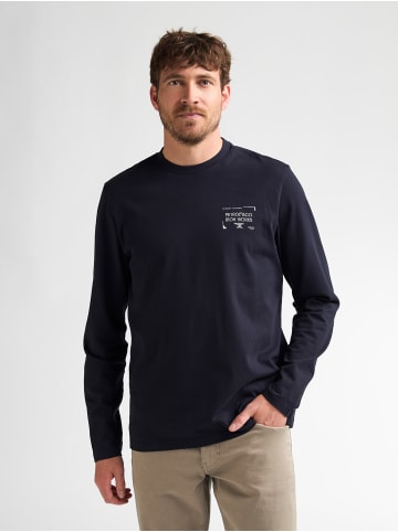 Petrol Industries Langarmshirt mit Print forgewall in Blau