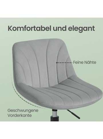 VASAGLE Barhocker Tyra in Grau - (B)46.5 x (H)(65.5-77.5) x (T)43 cm