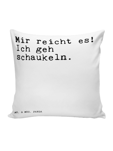 Mr. & Mrs. Panda Kopfkissen Mir reicht es! Ich... mit Spruch in Weiß