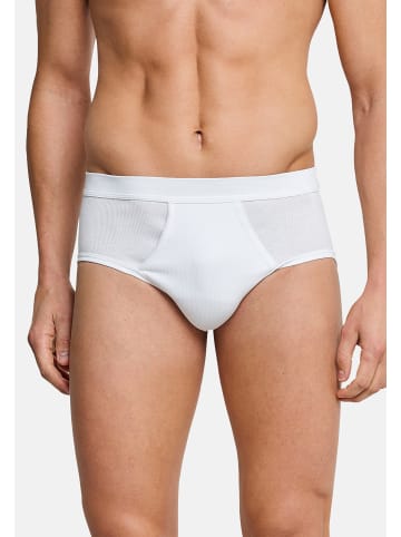 Schiesser Slip / Unterhose Cotton Essentials Doppelripp in Weiß