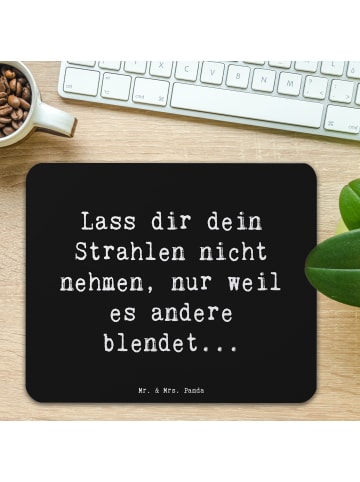 Mr. & Mrs. Panda Mousepad Spruch Selbstvertrauen Strahlen mit Sp... in Schwarz