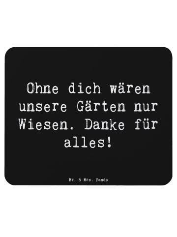 Mr. & Mrs. Panda Mouse Pad Spruch Dankbarer Gärtner mit Spruch in Schwarz