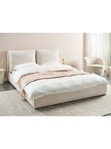 Beliani Doppelbett BAJONNA in Beige/Schwarz - (W) 180 x (H) 94 x (L) 235 cm