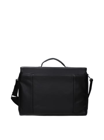 Piquadro Schwarz Leder Business und Laptop Tasche