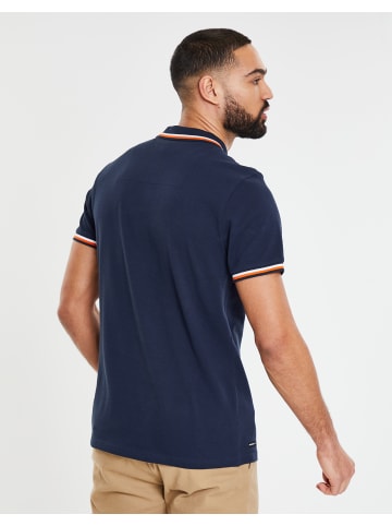 Threadbare Kurzarm-Polo THB Polo Power in blau-schwarz