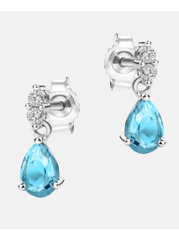 Diamant L'éternel Ohrhänger aus 375 Weißgold mit Diamant mit Topas