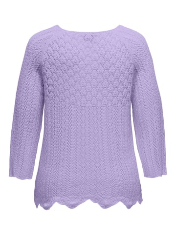 ONLY Carmakoma Strickpullover in Lavender