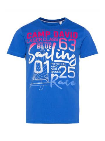 CAMP DAVID  T-Shirt 'Laser Sailing' in blau