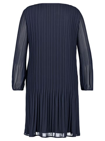 SAMOON Kleid Langarm kurz in Navy