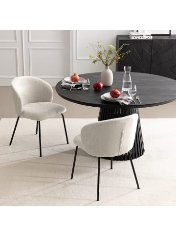 home24 home24 Polsterstuhl 2er-Set im modernen Stil in Beige