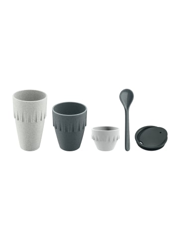 koziol MY COFFEE CONNECT * - Geschenkset in organic deep grey/organic grey