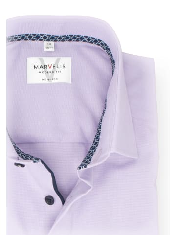 MARVELIS Modern Fit Businesshemd in Mauve 93