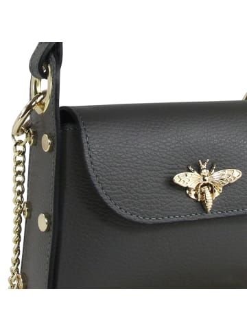 Toscanto Leder Umhängetasche Toscanto Tasche grau ca. 19cm