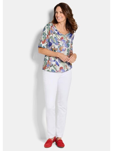 GOLDNER Jerseyshirt Cityshirt mit floralem Print in bunt / gemustert