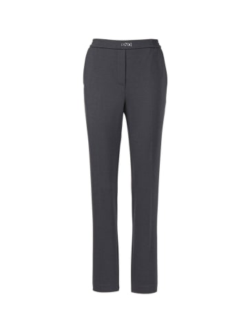 GOLDNER Hose Schlupfhose Martha in knitterarmer Flanelloptik in graphit
