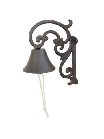 AltoBelli Glocke CAMPANA Metall Antik Rost Braun 22x17 cm