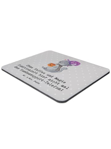 Mr. & Mrs. Panda Mousepad Kundensupport Magie mit Spruch in Grau Pastell