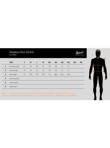 Brandit Hemd "Roadstar Shirt Short Sleeve" in Grau