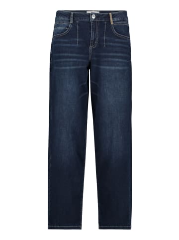 CARTOON Used Look-Jeans mit Waschung in Dunkelblau