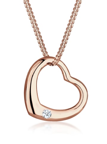 Elli DIAMONDS  Halskette 925 Sterling Silber Herz in Rosegold