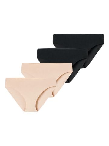 Schiesser Slip Invisible Light in schwarz, sand