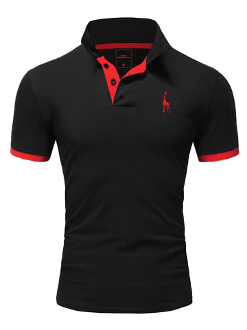 REPUBLIX Poloshirt JOSEPH in Schwarz/Rot
