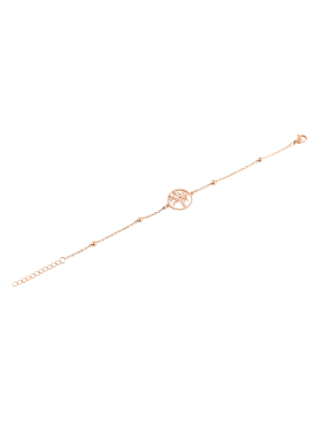 Adeliás Damen Armband – Lebensbaum aus Edelstahl 17+3 cm in gold
