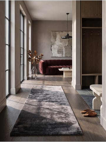 KADIMA DESIGN Läufer Uni rutschhemmend weich wohnlich Wohnzimmer Schlafzimmer in Anthrazit