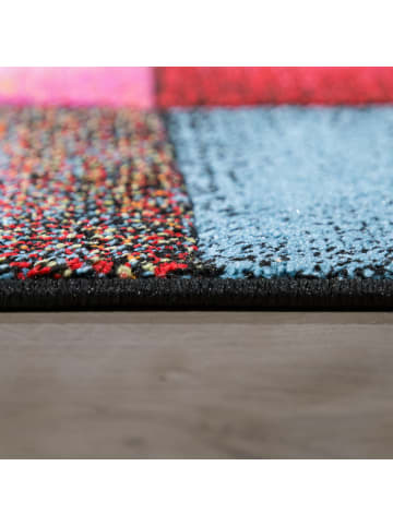 KADIMA DESIGN Teppich Kurzflor Karos Wohnzimmer schmutzabweisend in Mehrfarbig