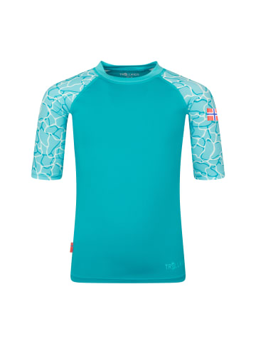 Trollkids Badeshirt Haukland T in dark turquoise/madeira blue