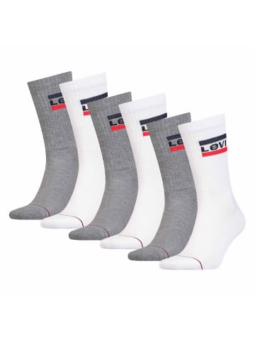 Levi´s Socken 6er Pack in Weiß/Grau