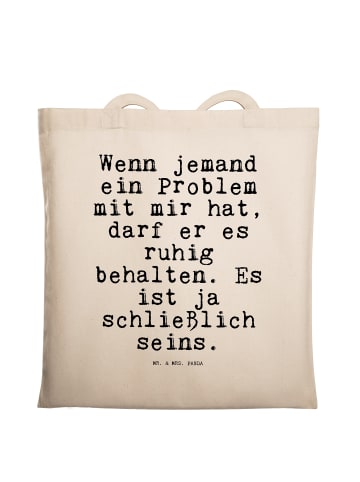 Mr. & Mrs. Panda Schultasche Wenn jemand ein Problem... mit Spruch in Creme