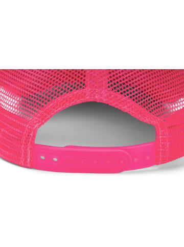 styleBREAKER Mesh Cap in Weiß-Neonpink