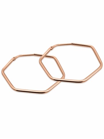 Modabilé Creolen HEXAGON 30mm in Roségold 