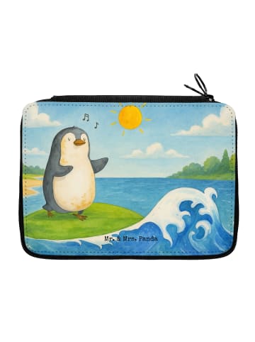 Mr. & Mrs. Panda Federmappe Pinguin Surfer Design ohne Spruch in Weiß