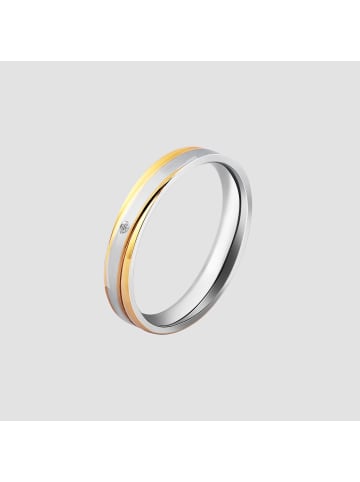 Adeliás Damen Ring aus Edelstahl mit Strass Steinchen in silber